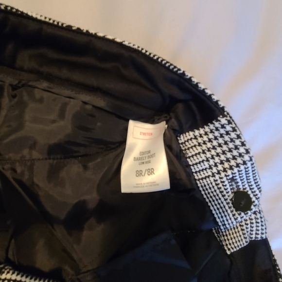 Express Editor Barely Boot Low Rise Pattern Pants - Picture 6 of 6